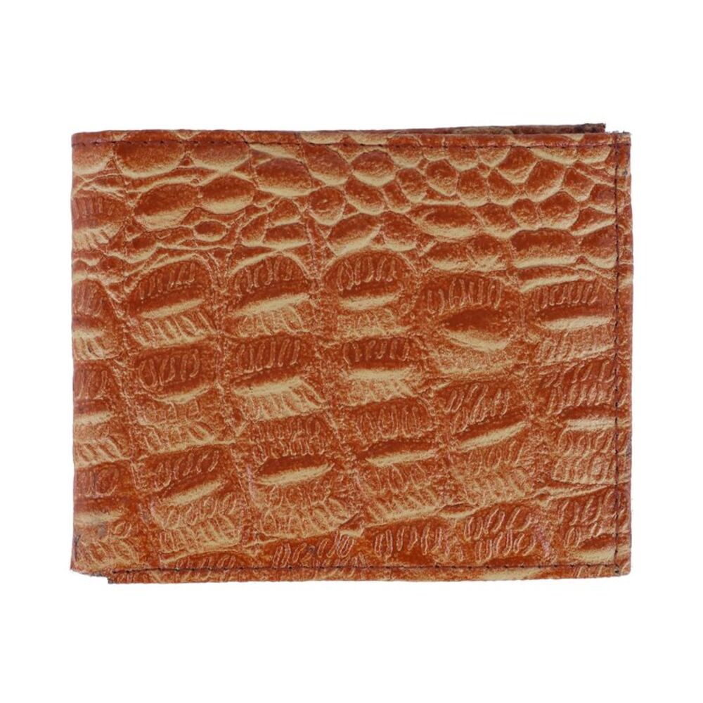 CTM Men's Alligator Print Bifold Wallet